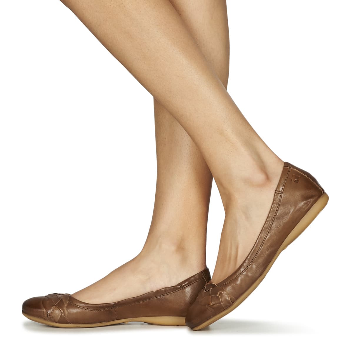 Women's Ballet Flats Dream in Green Brown