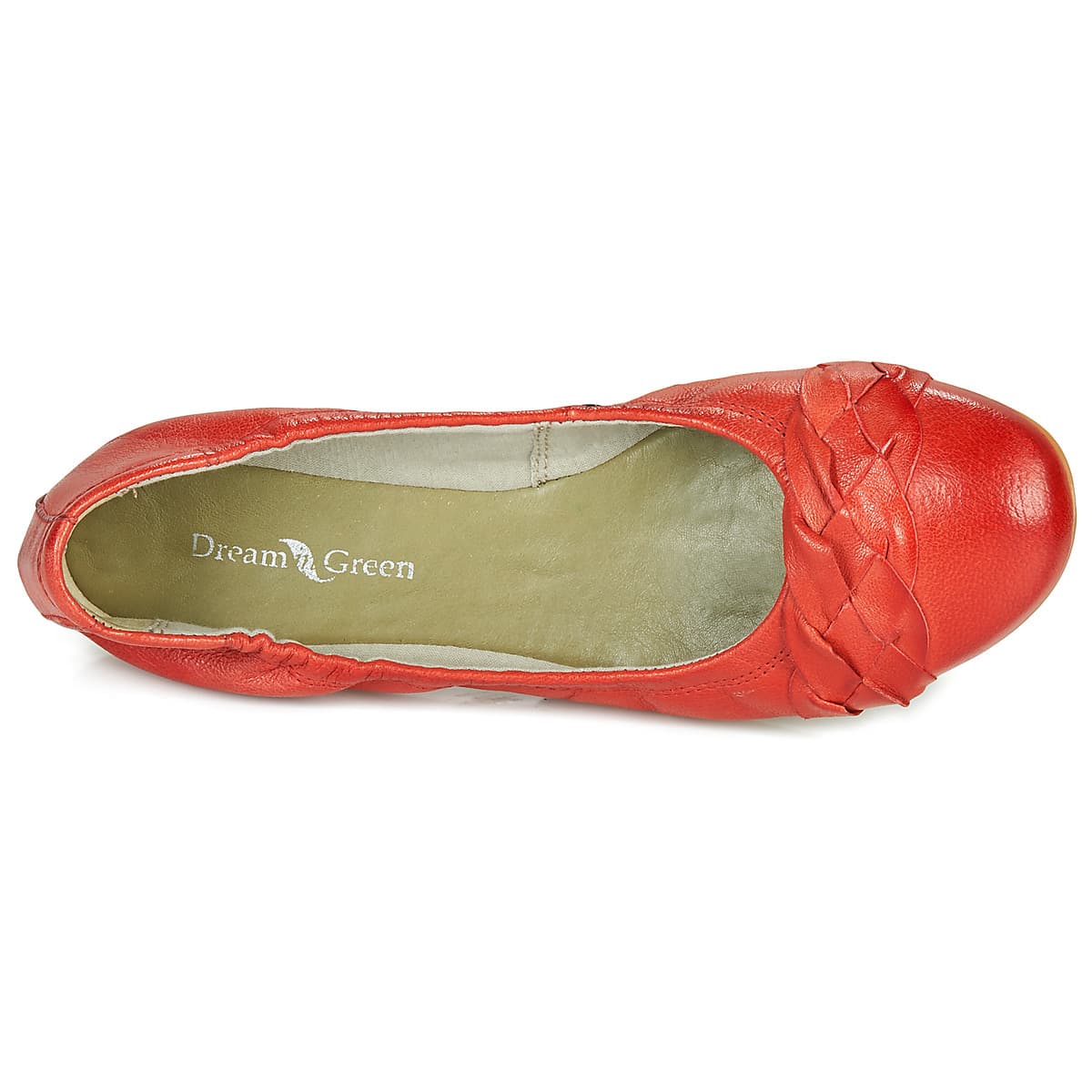Women's Ballet Flats Dream in Green Red