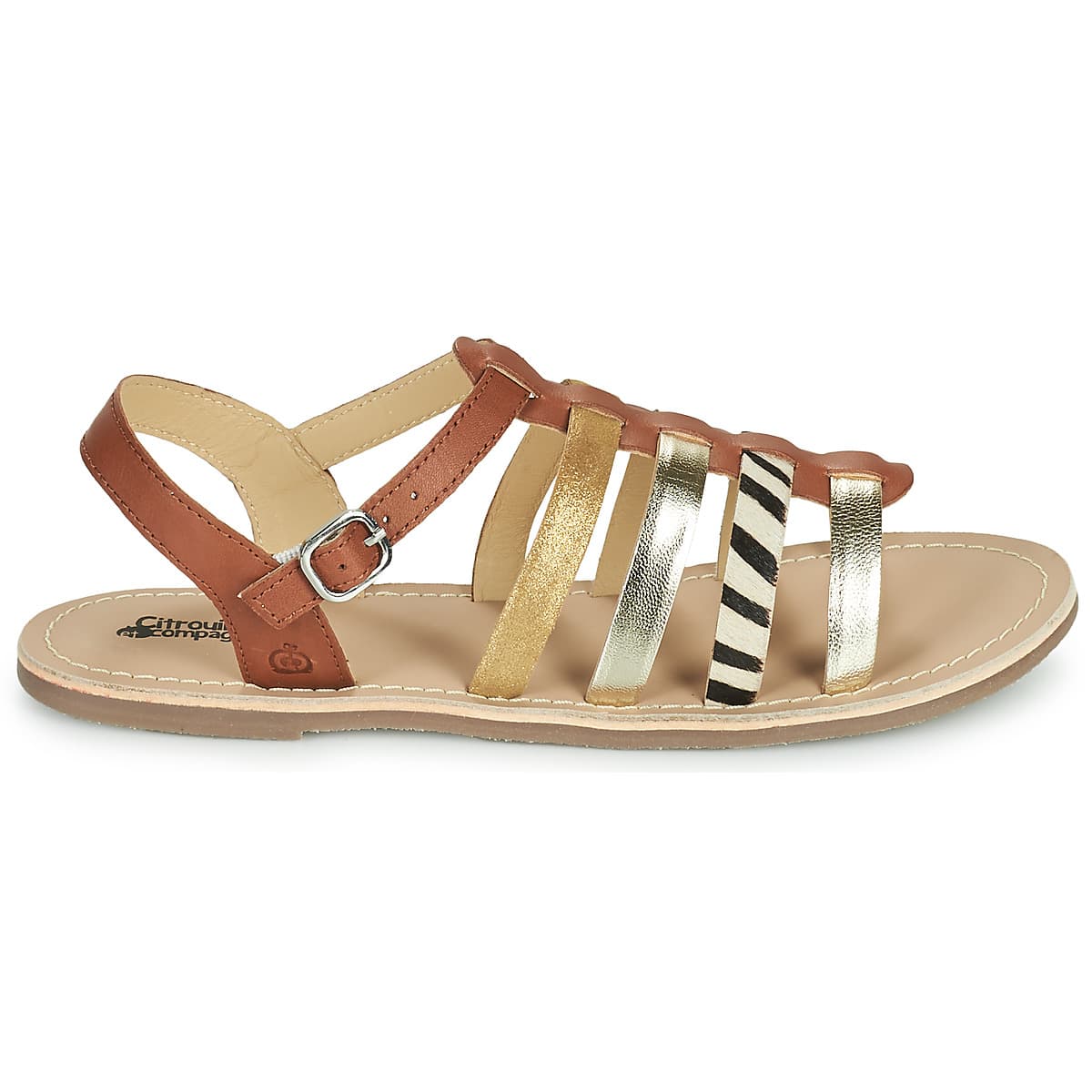 Girls' Sandals Citrouille et Compagnie Brown
