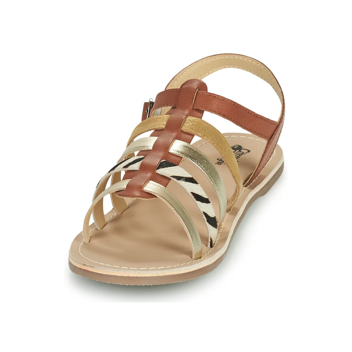 Girls' Sandals Citrouille et Compagnie Brown
