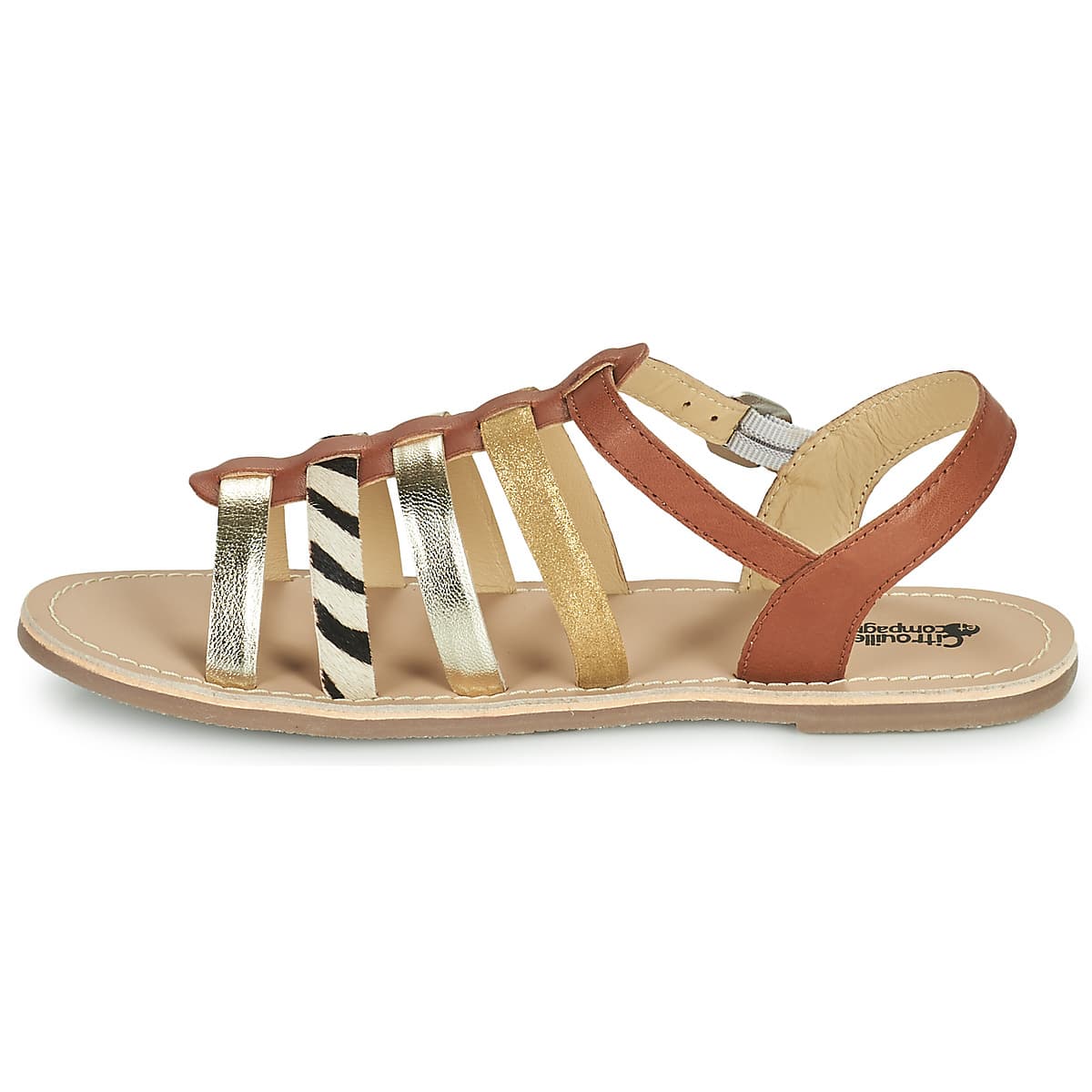 Girls' Sandals Citrouille et Compagnie Brown