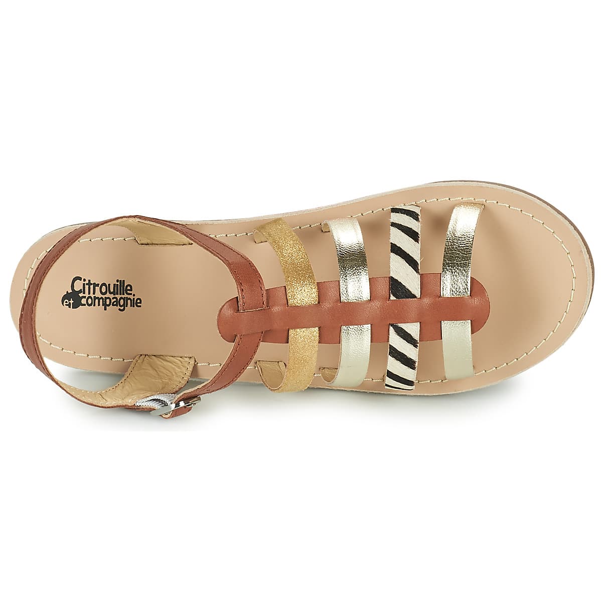 Girls' Sandals Citrouille et Compagnie Brown