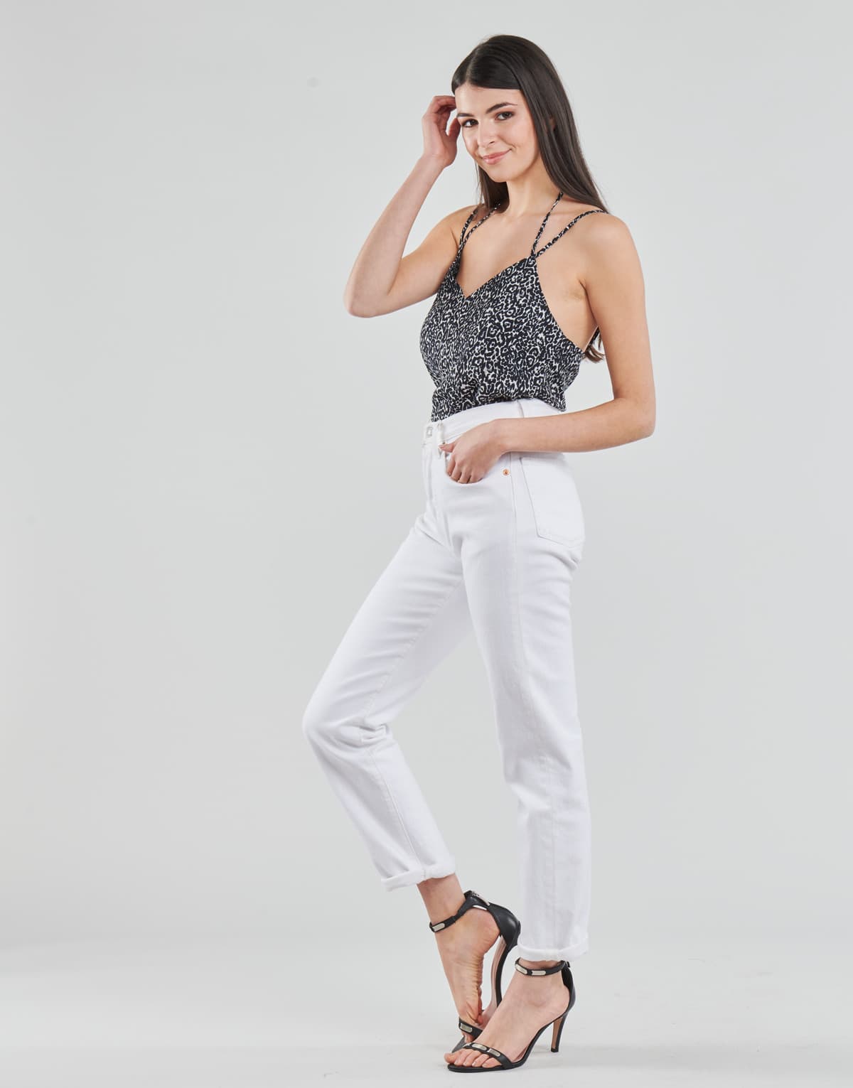 Women's Sleeveless Tops Ikks Gray