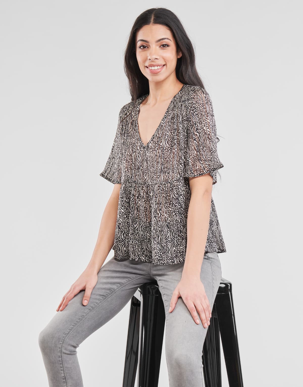 Women's T-Shirts Ikks Gray