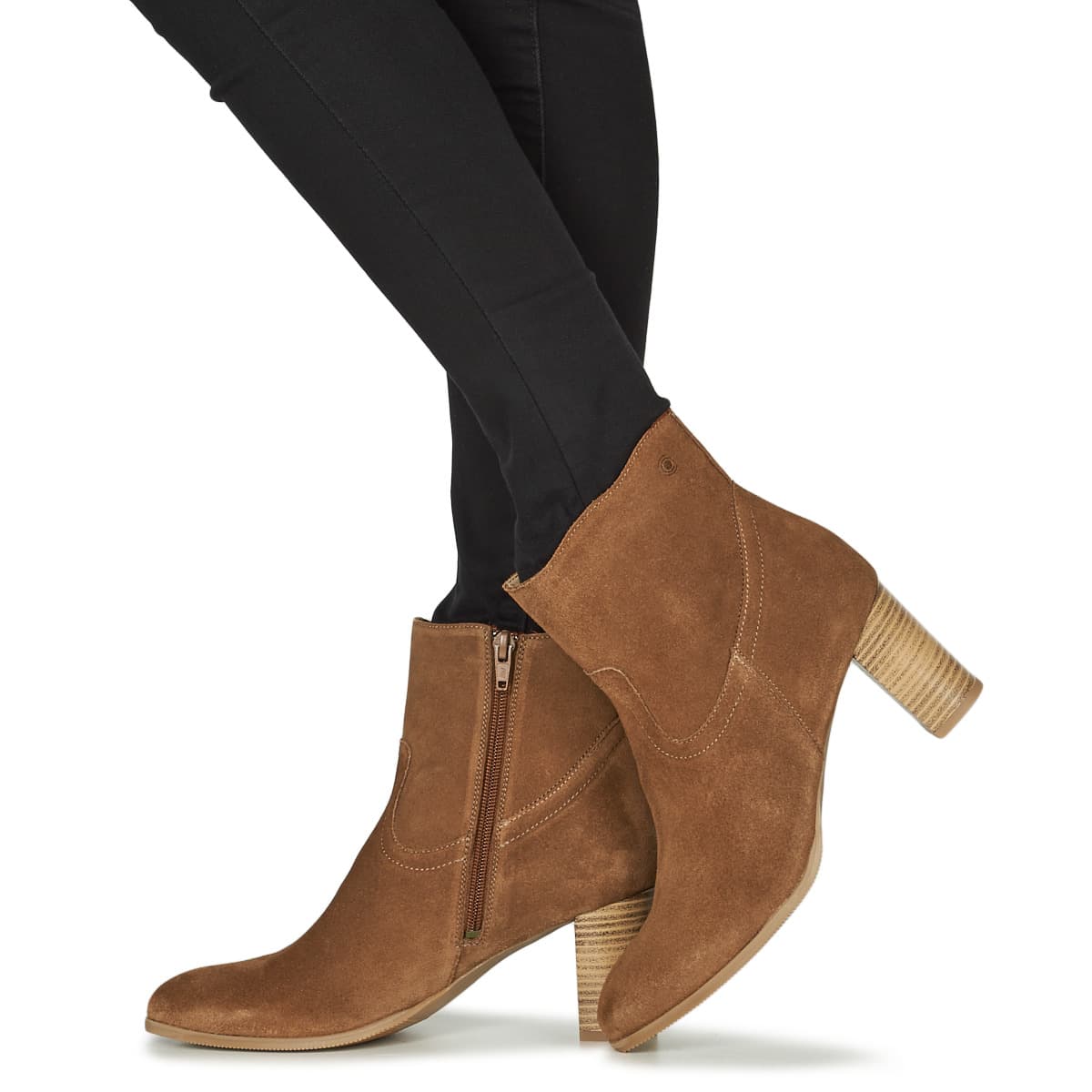 Women's Ankle Boots Casual Attitude Brown