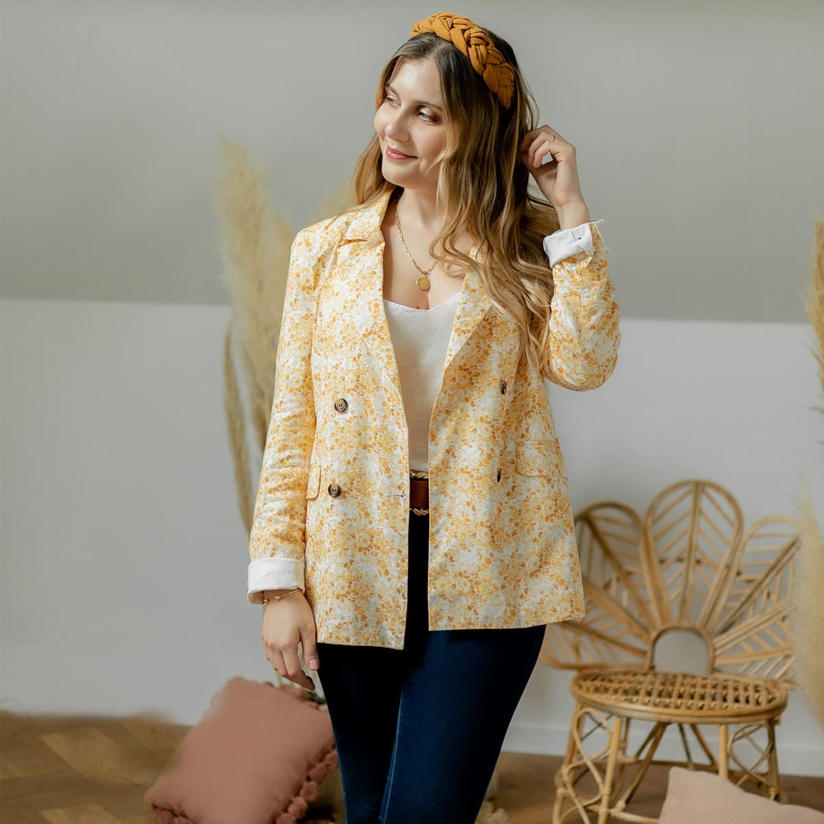 Women's Blazers Céleste Yellow