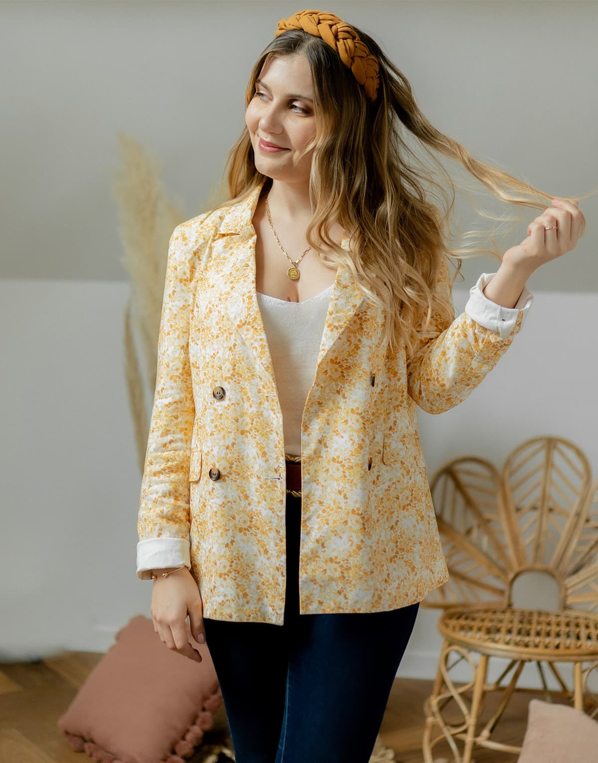 Women's Blazers Céleste Yellow