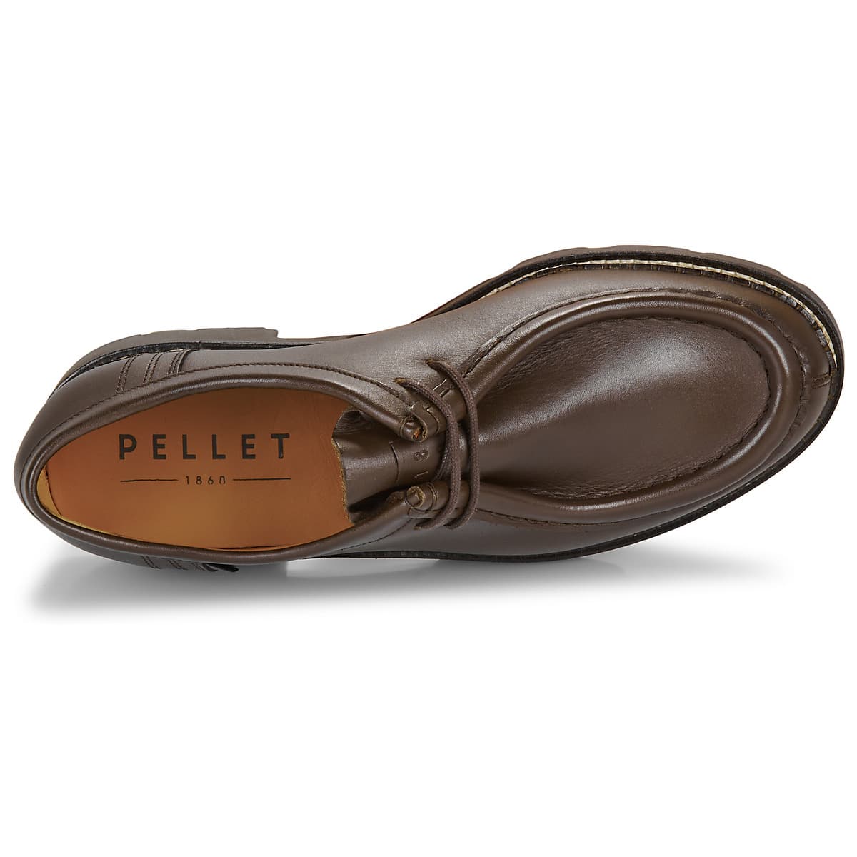 Men's Derby Shoes Pellet Brown