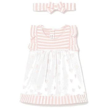 Φορέματα Mayoral 1802 VESTIDO COMBINADO PUNTO Rosa