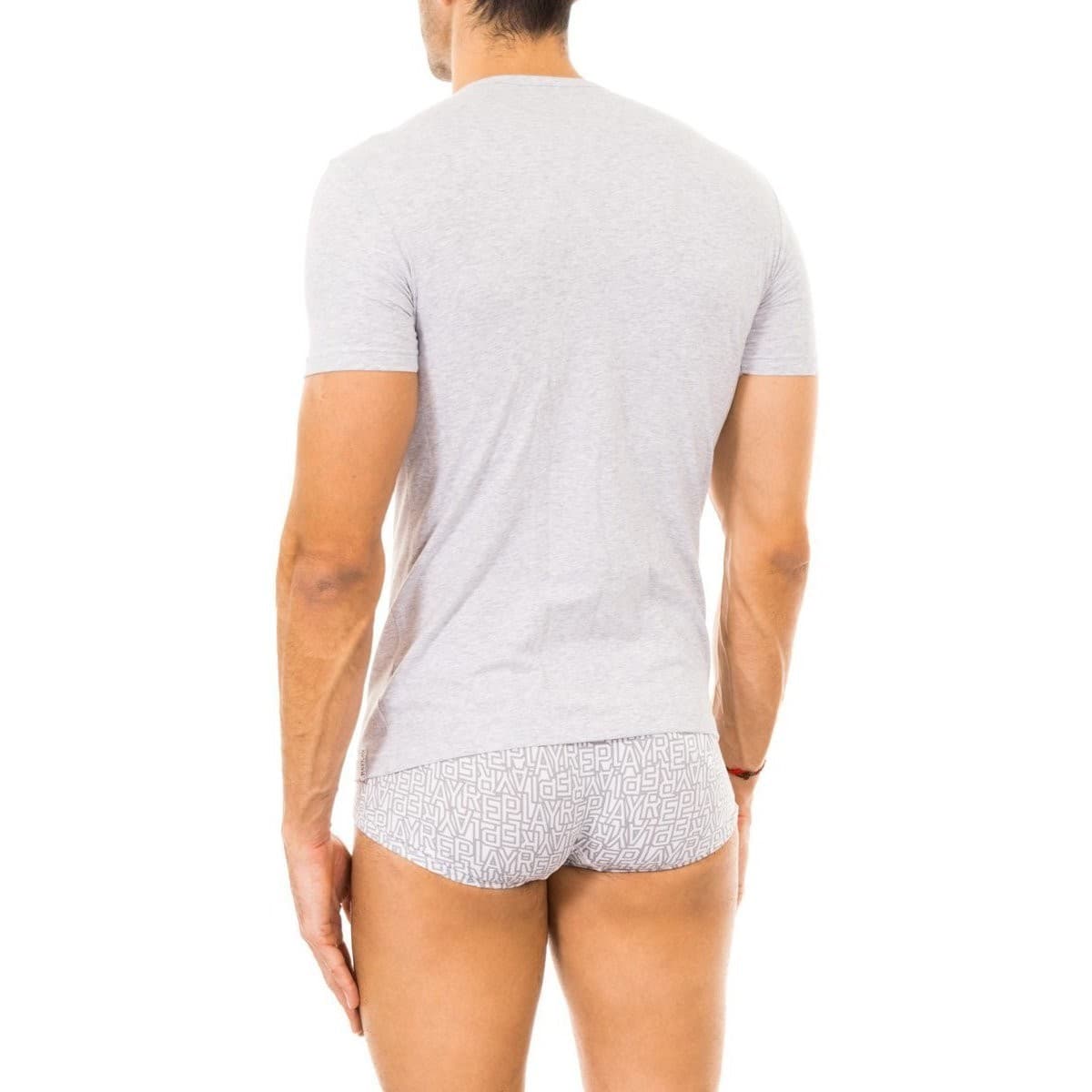 Men's T-Shirts Replay Gray