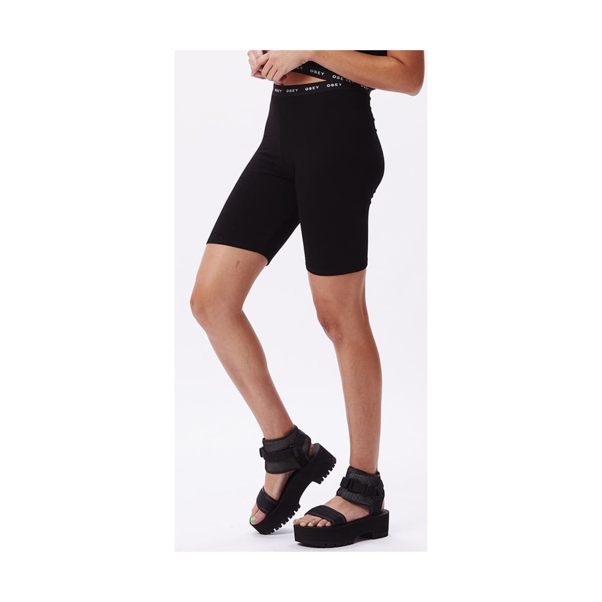 Women's Shorts Obey Black