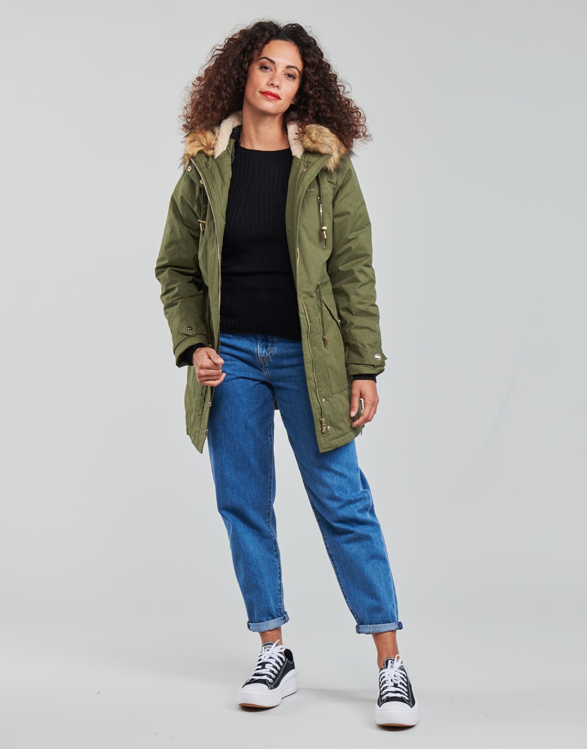 Women's Parkas Kaporal Khaki