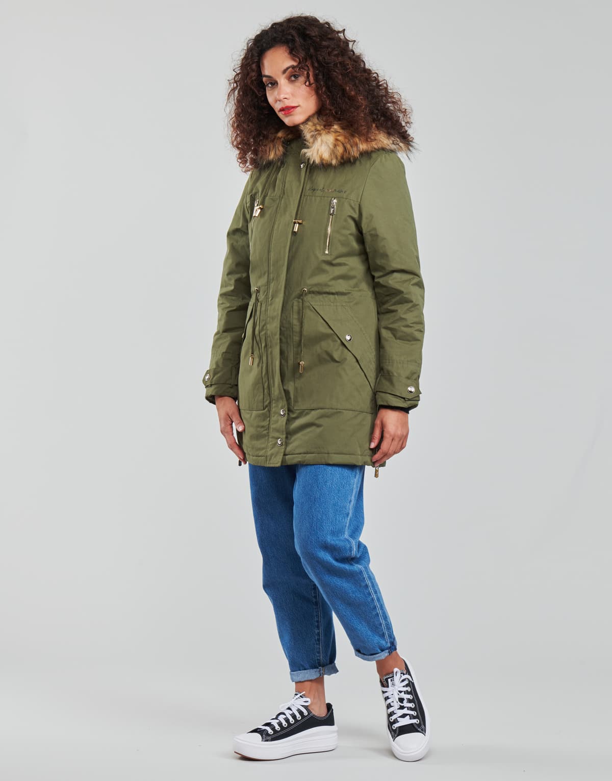 Women's Parkas Kaporal Khaki