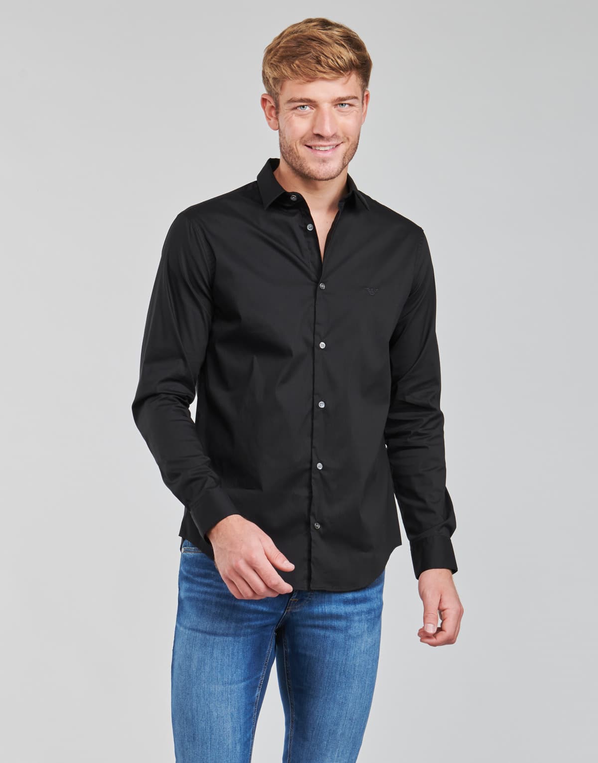 Men's Shirts Emporio Armani Black