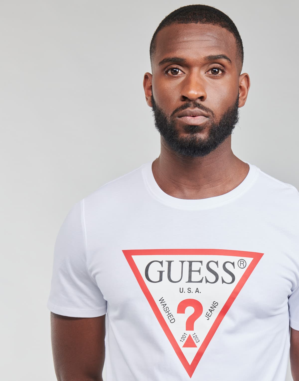 Men's T-Shirts Guess White