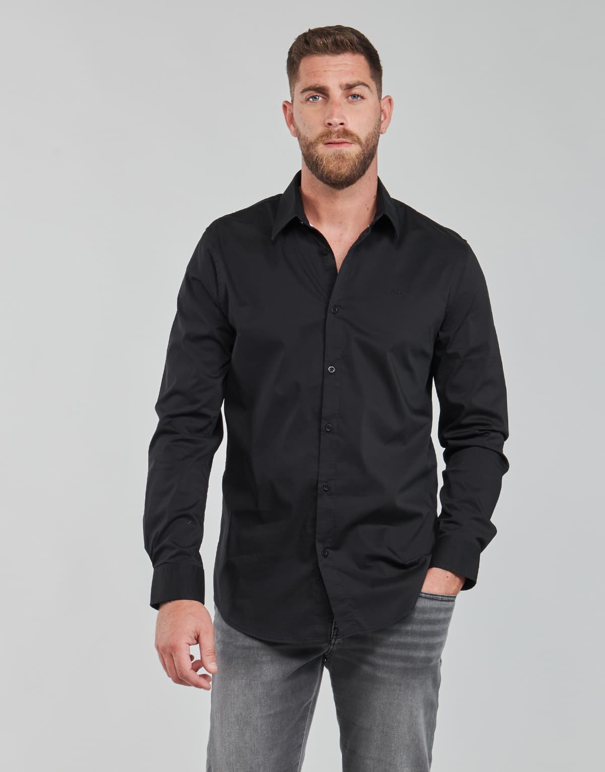 Men's Shirts Guess Black