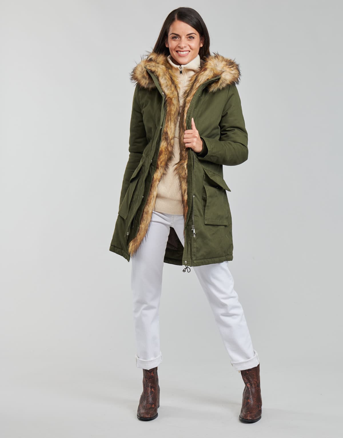 Women's Parkas Betty London Khaki