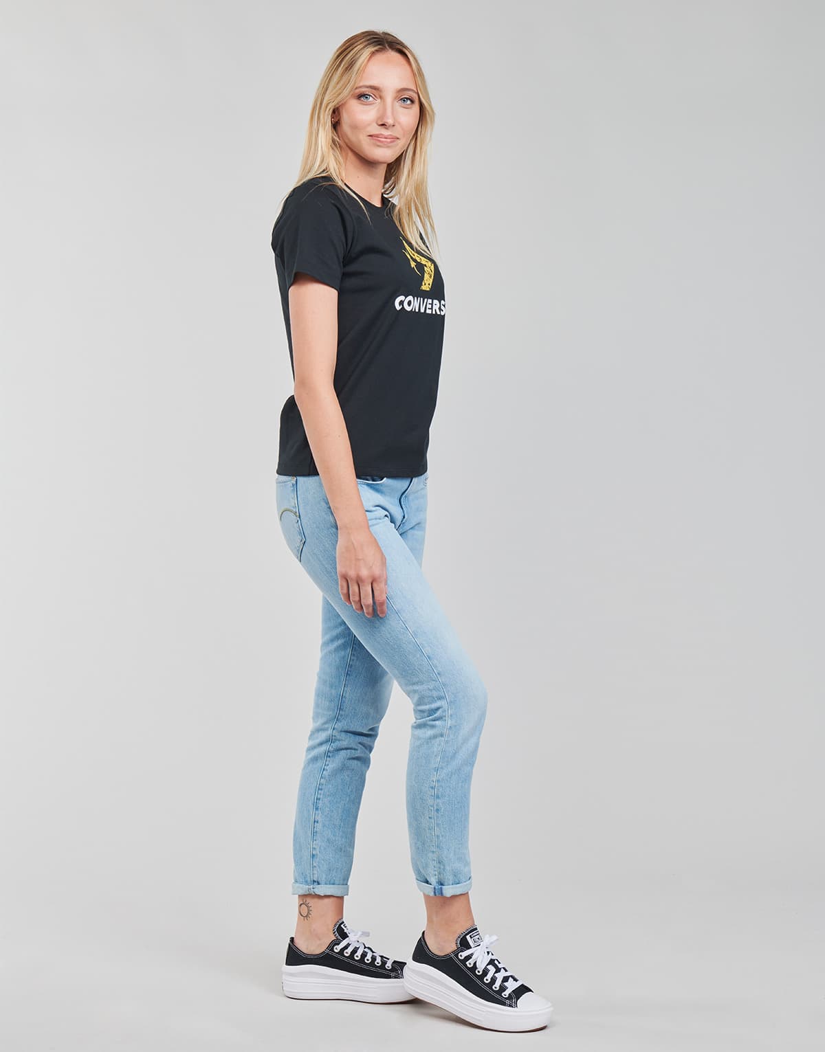 Women's T-Shirts Converse Black