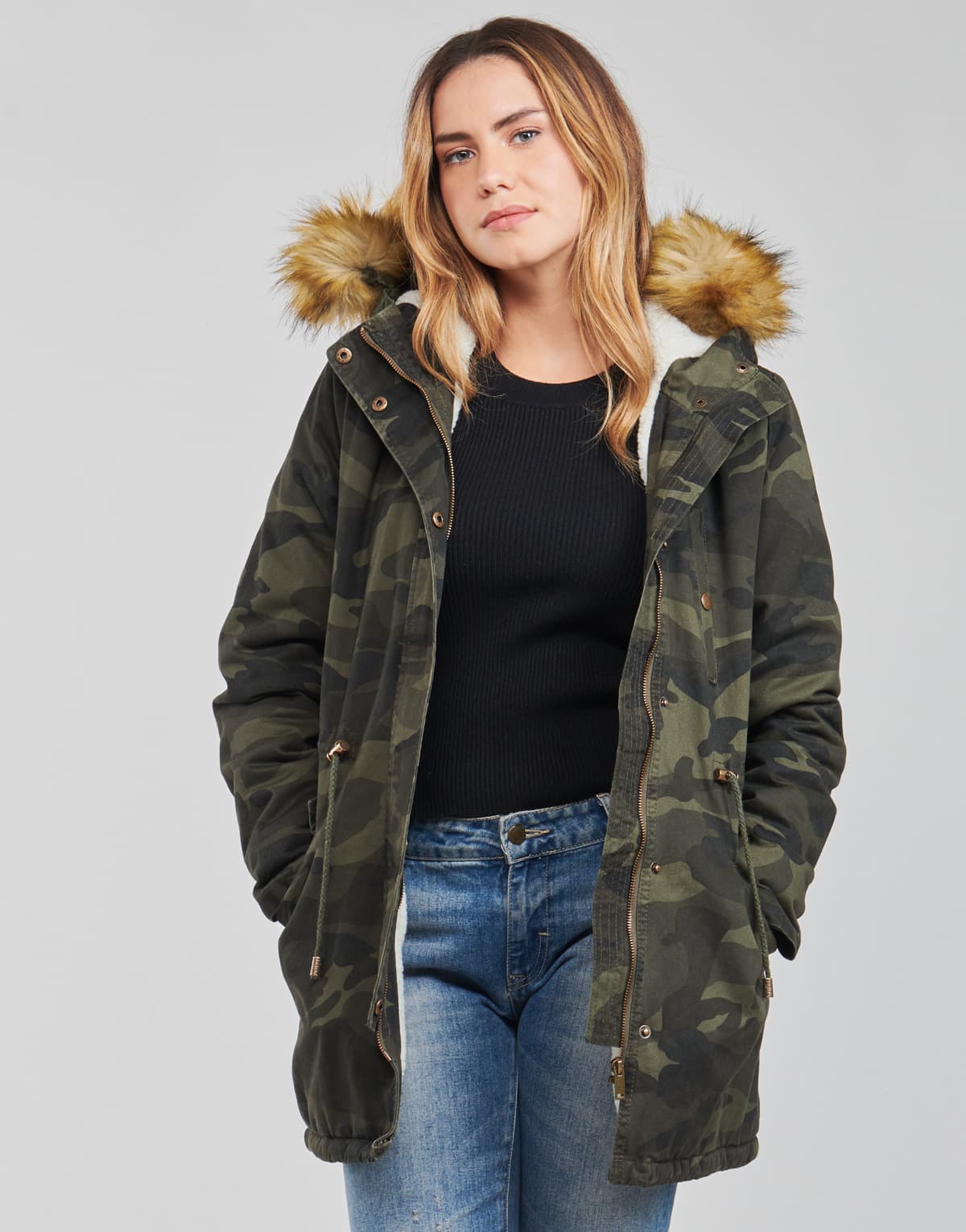 Women's Parkas Yurban Khaki