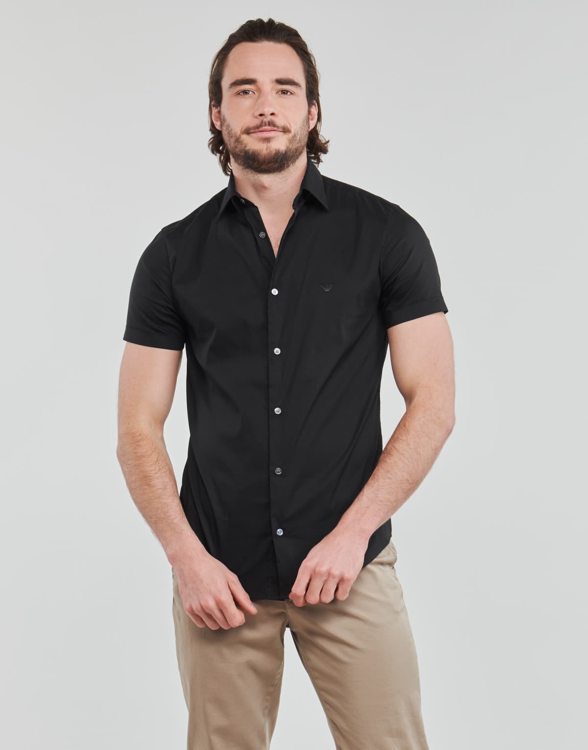 Men's Shirts Emporio Armani Black
