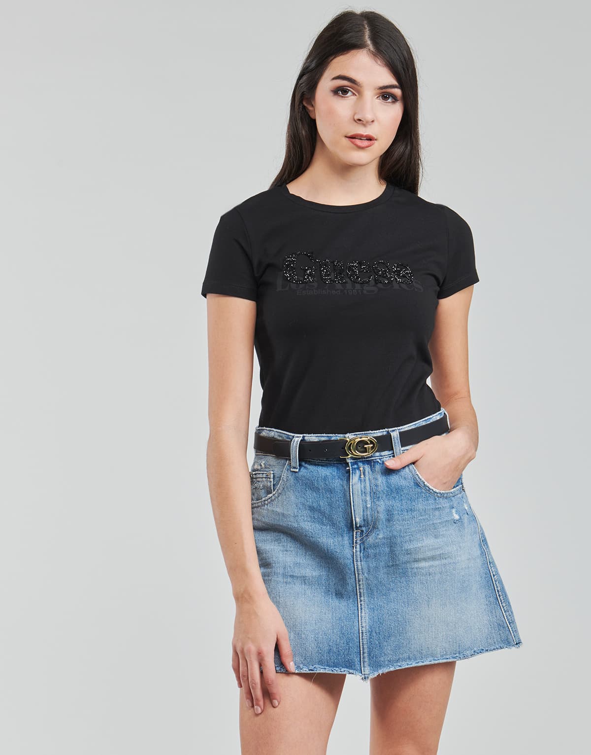 Women's T-Shirts Guess Black