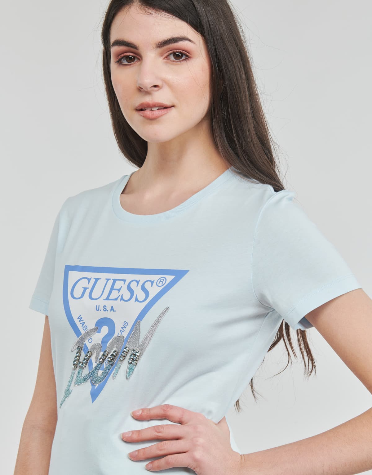 Women's T-Shirts Guess Blue