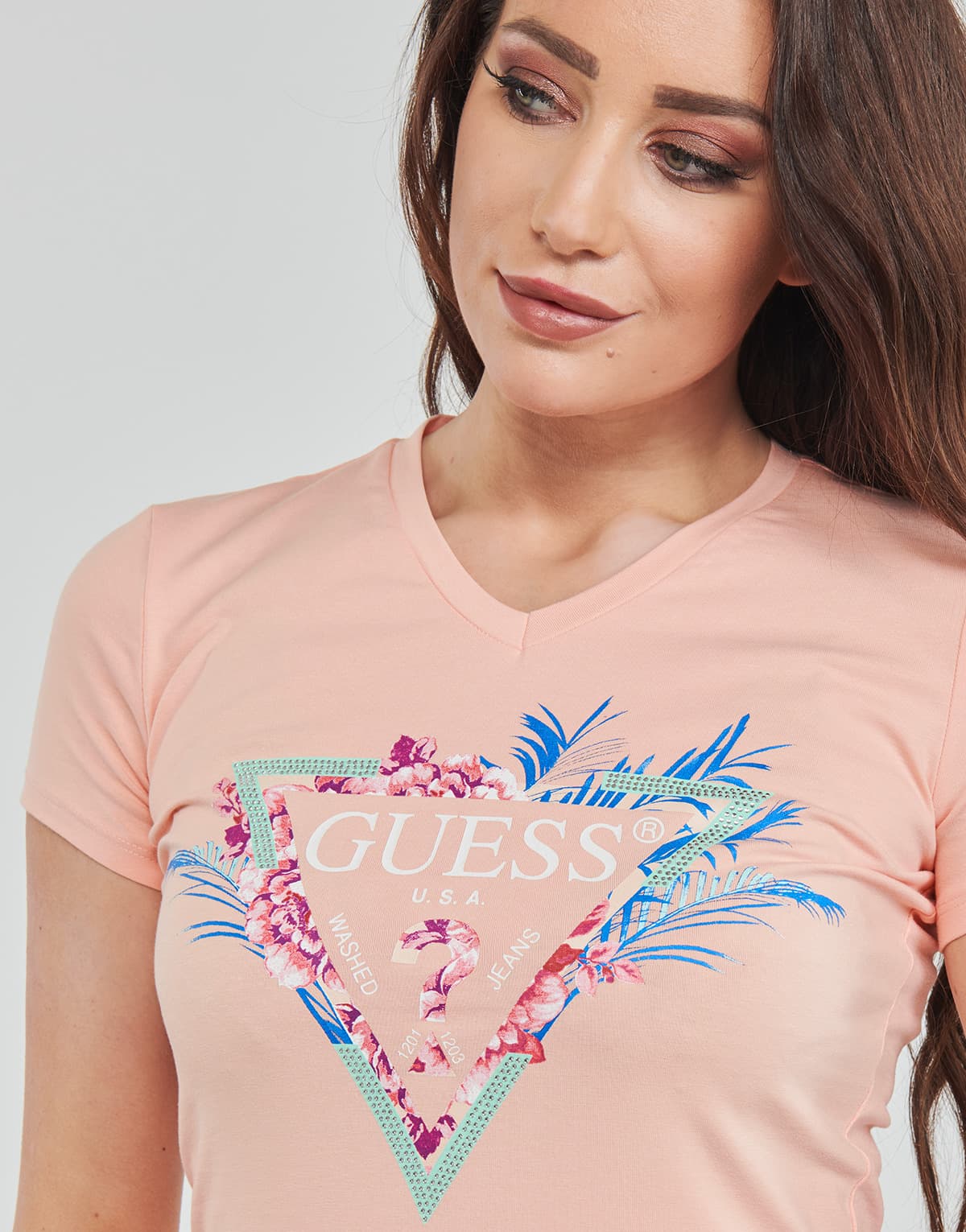 Women's T-Shirts Guess Pink