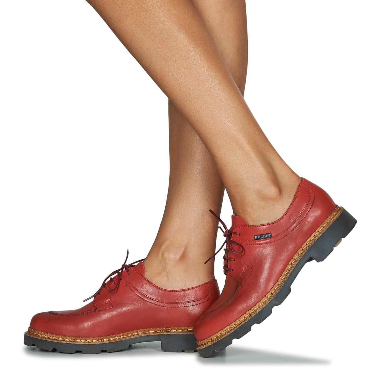 Women's Derby Shoes Pellet Red