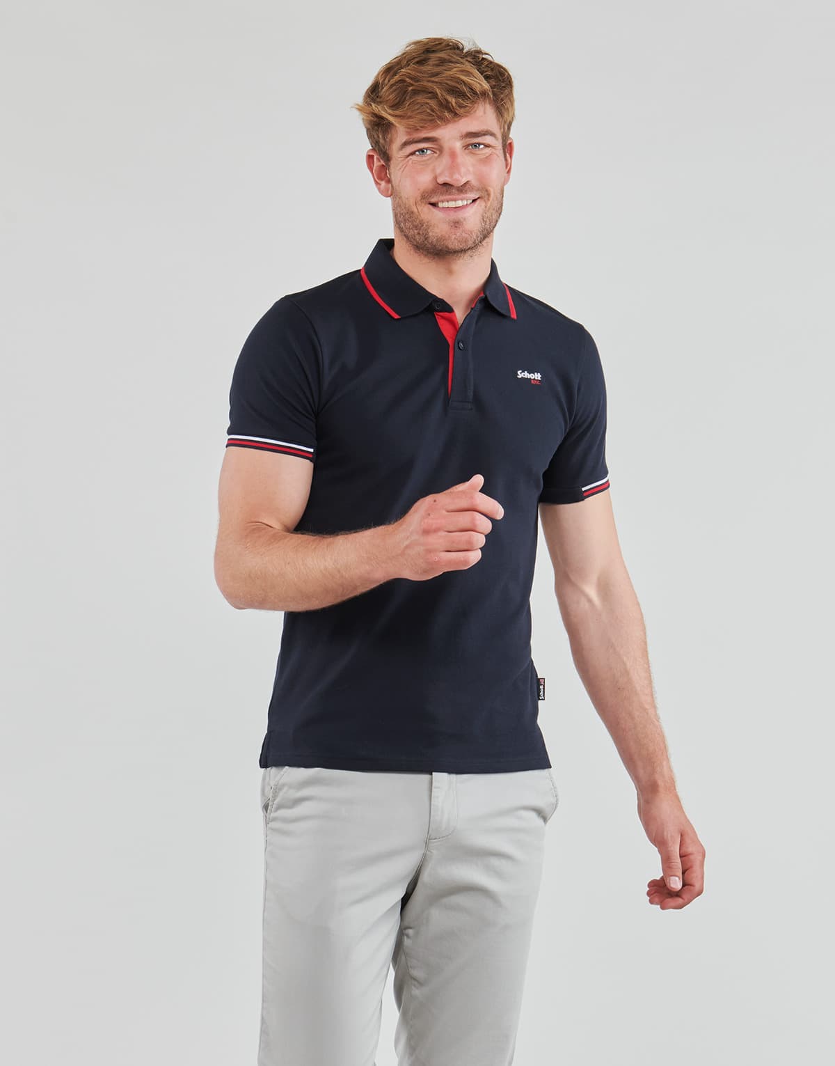 Men's Polo Shirts Schott Blue