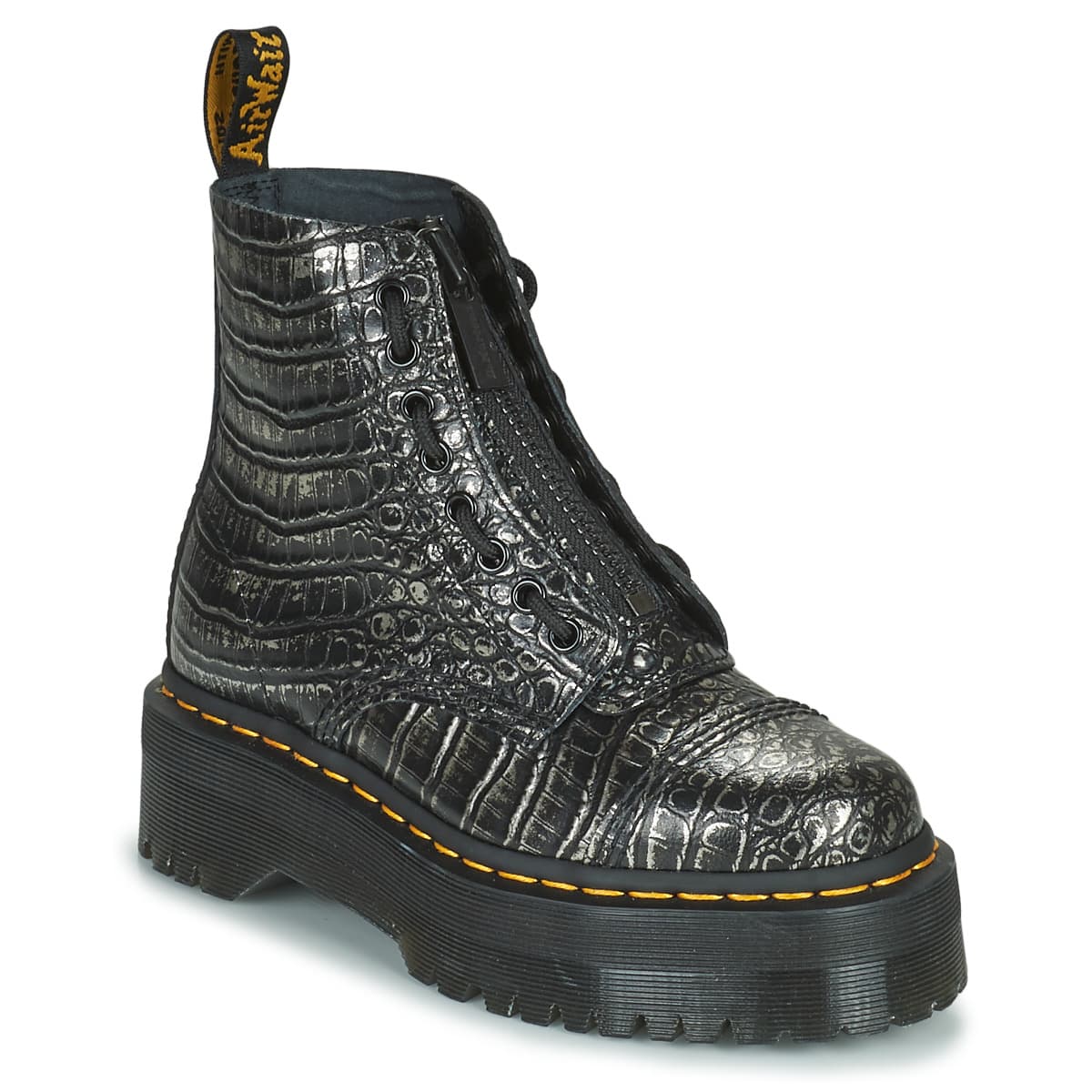 Μπότες Dr. Martens Sinclair Gunmetal Wild Croc Emboss