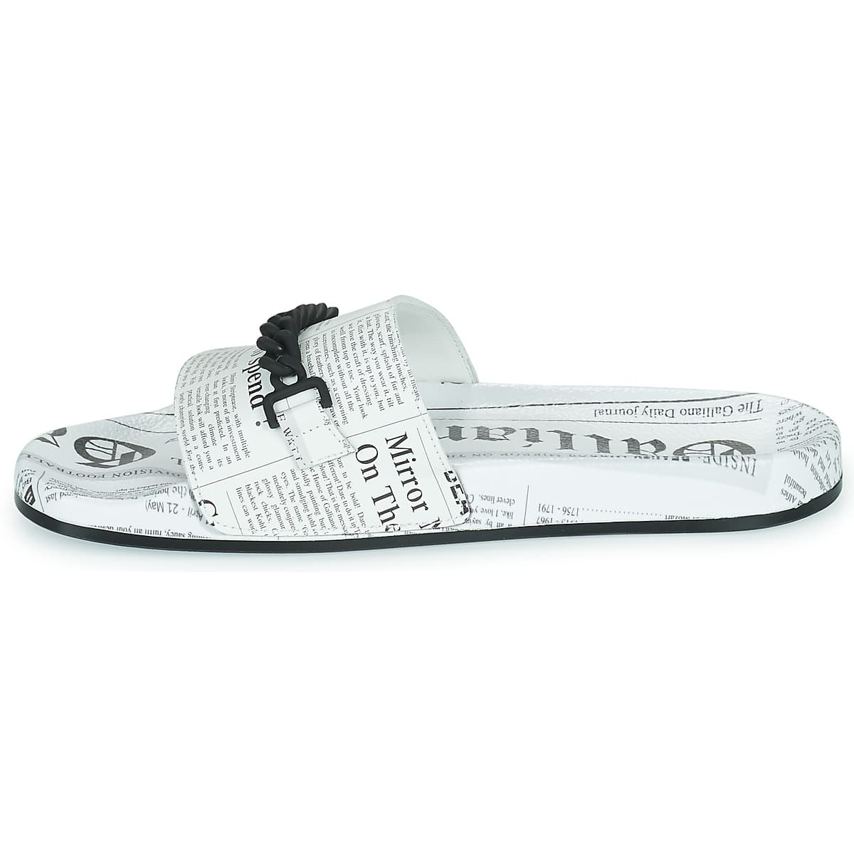 Men's Flip Flops John Galliano White
