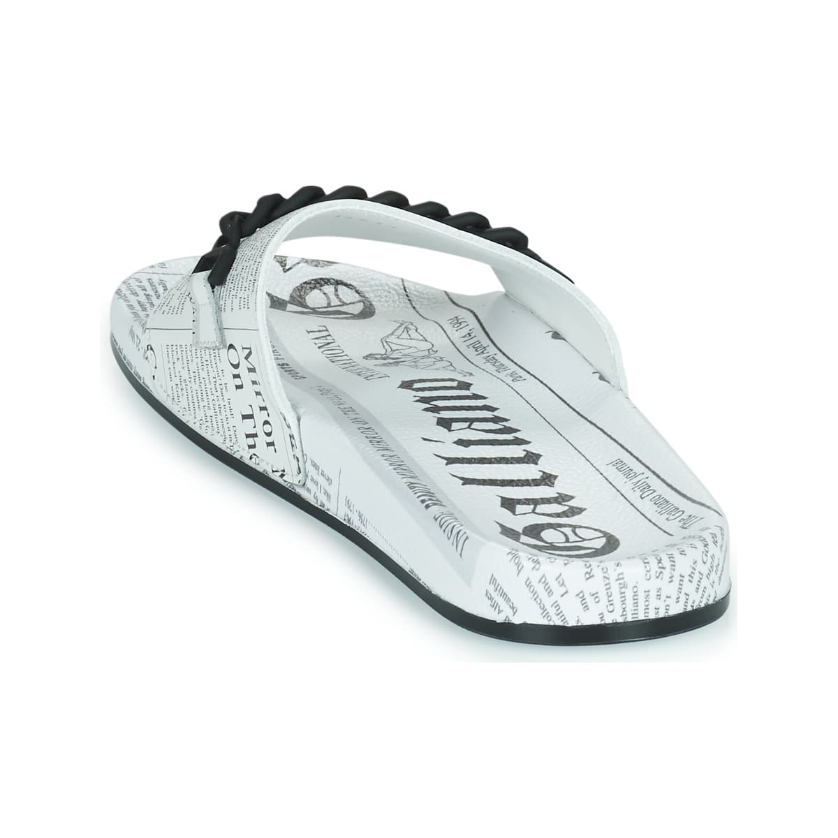 Men's Flip Flops John Galliano White