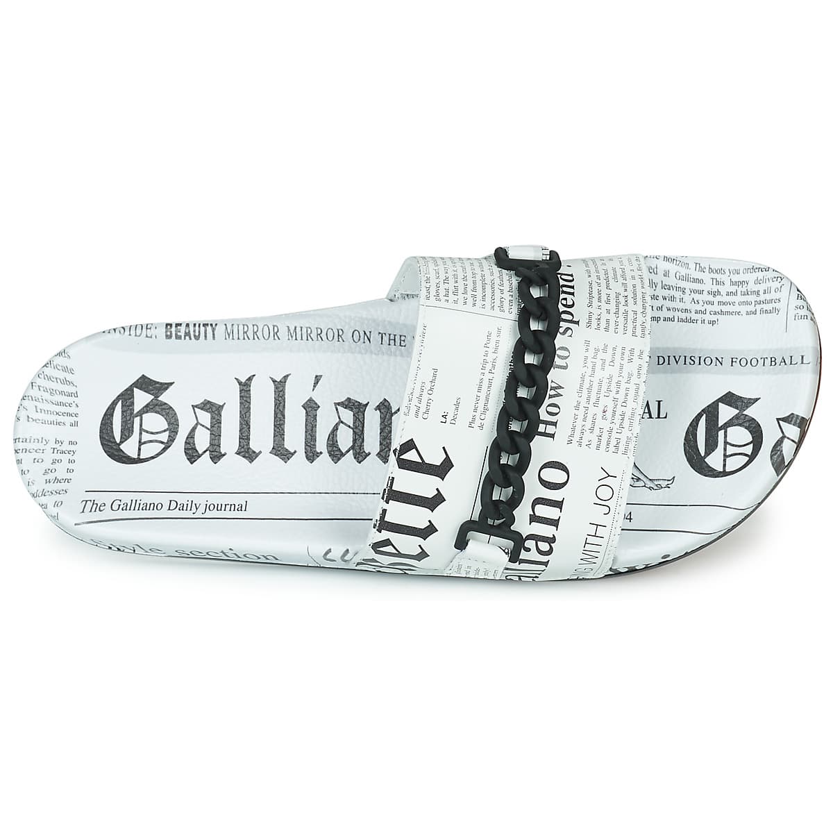 Men's Flip Flops John Galliano White