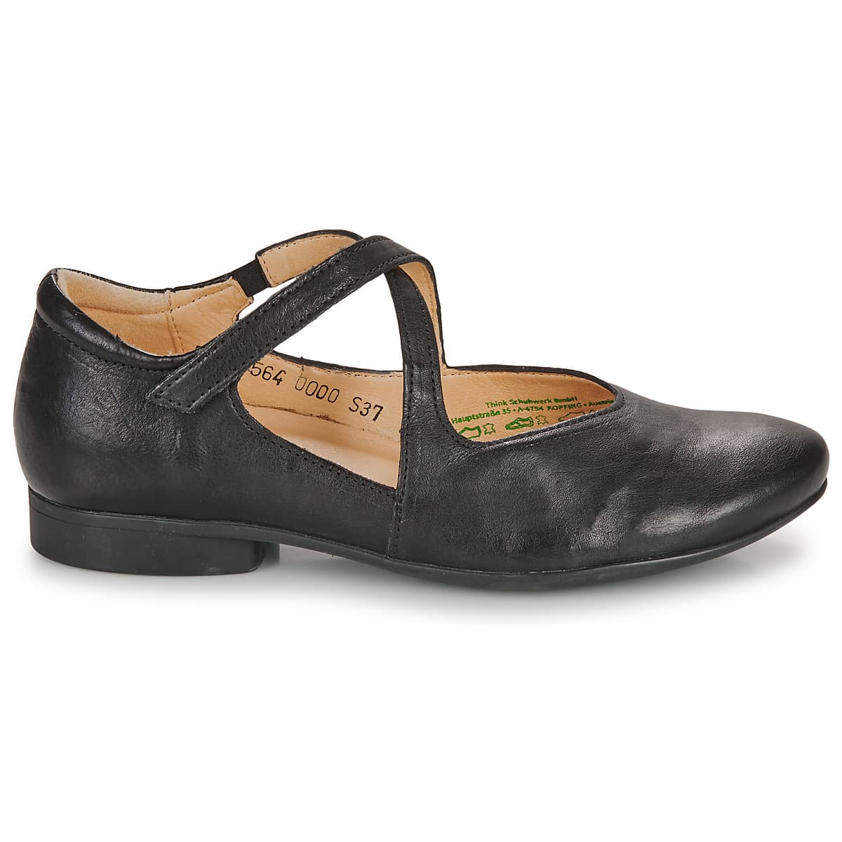 Women's Ballet Flats Think Black