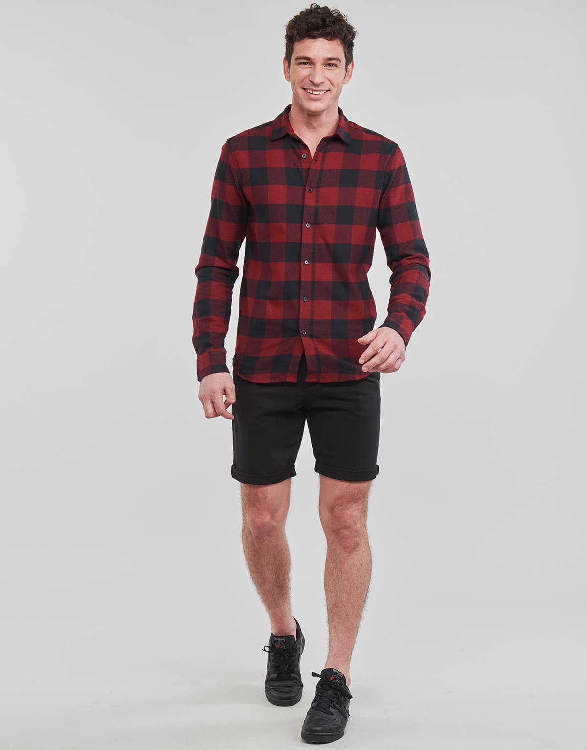 JACK&JONES JPSTBOWIE SHORTS SOLID REG SN 12165604-BLACK Black