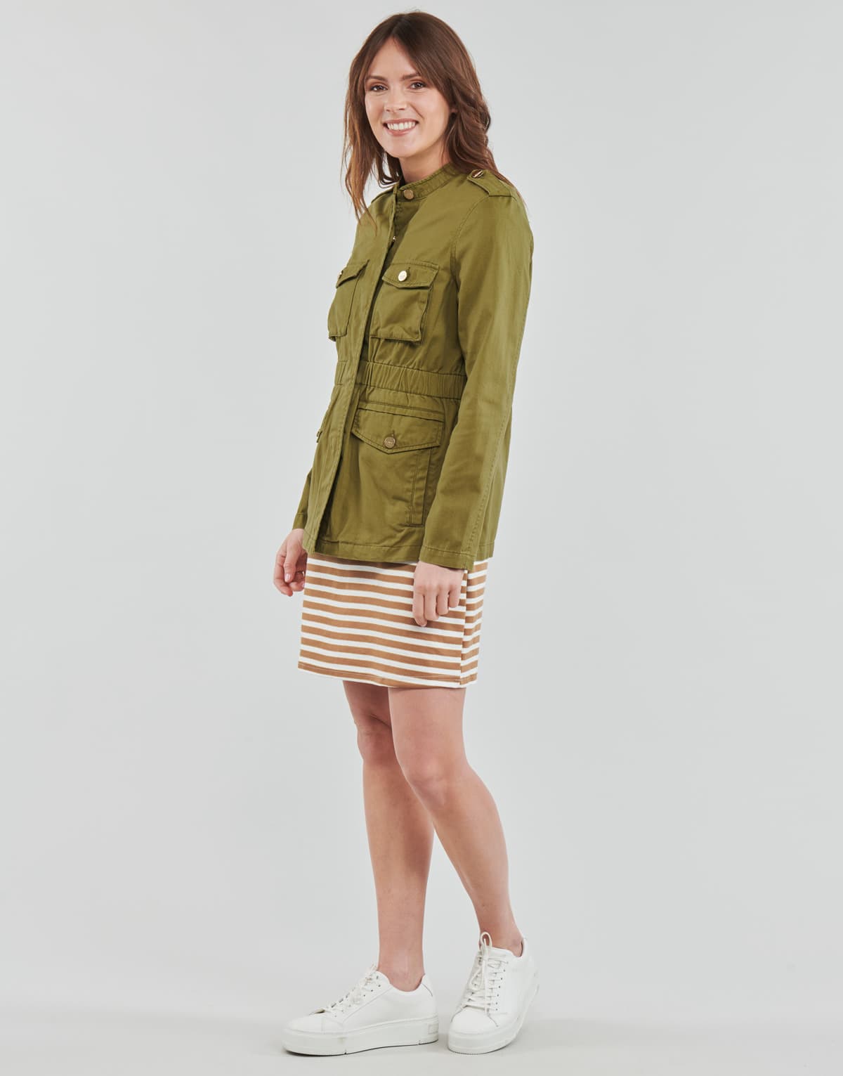Women's Parkas Only Khaki