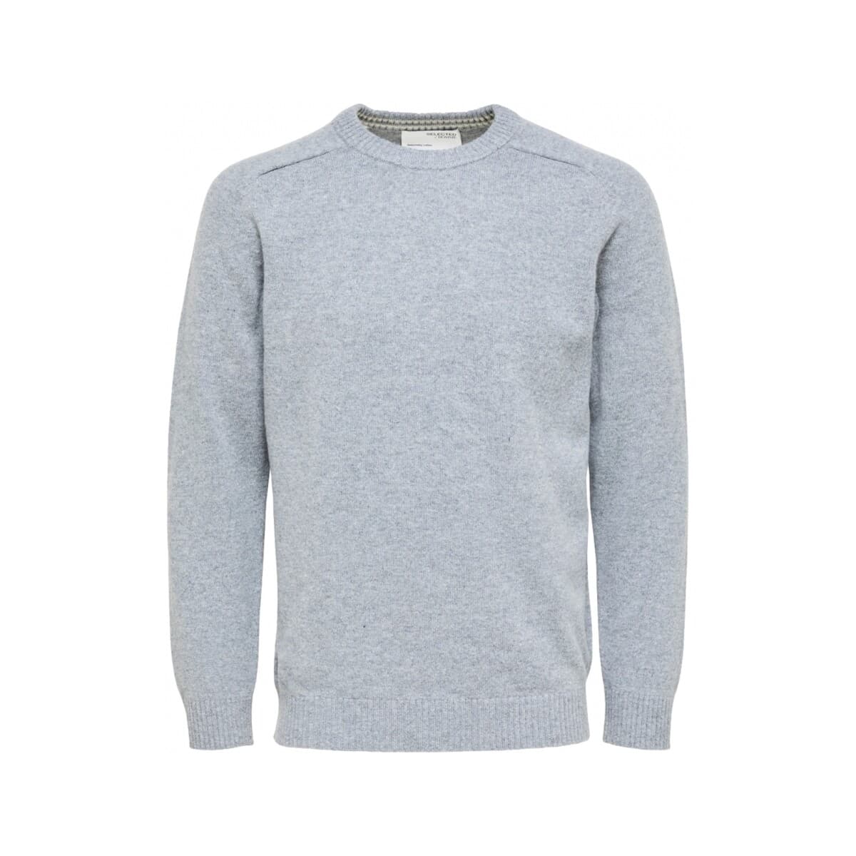 Πουλόβερ Selected Wool Jumper New Coban - Medium Grey Melange