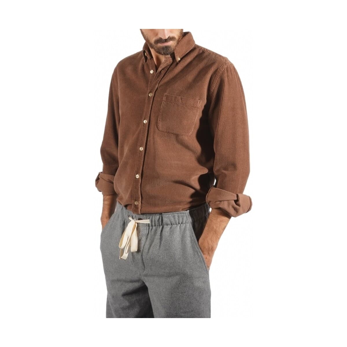 Men's Shirts Portuguese Flannel Brown