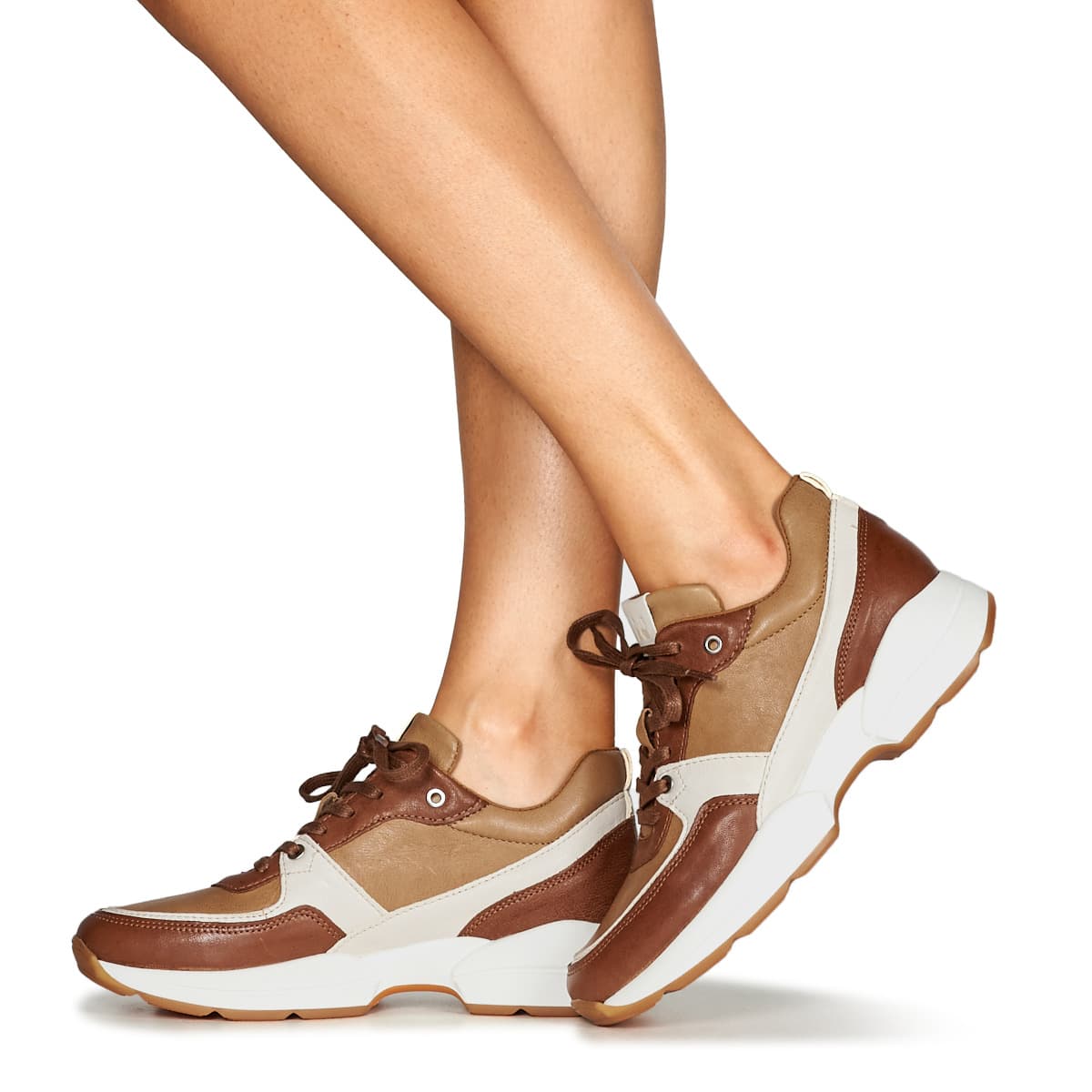 Women's Sneakers Dream in Green Brown