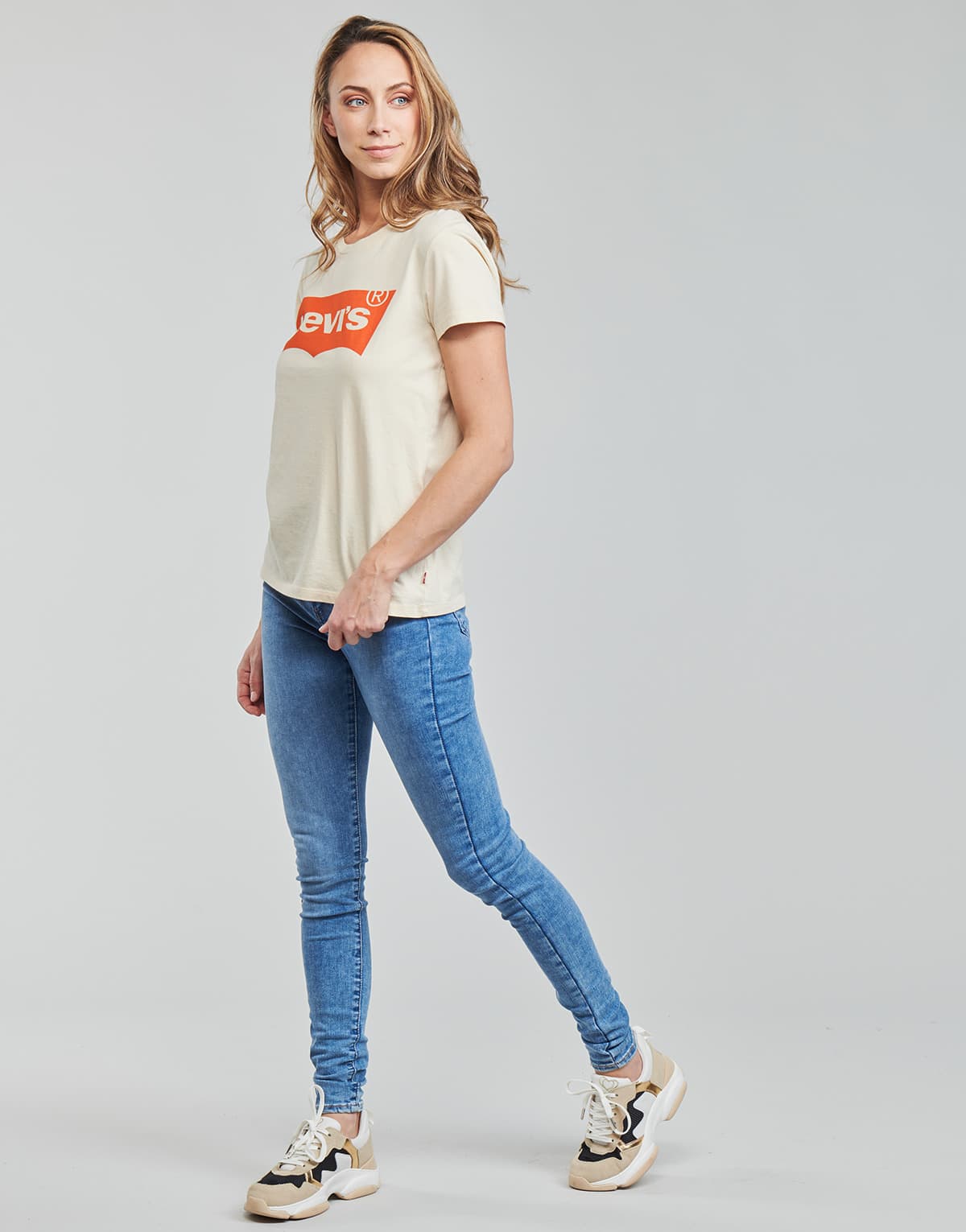 Women's T-Shirts Levis Beige