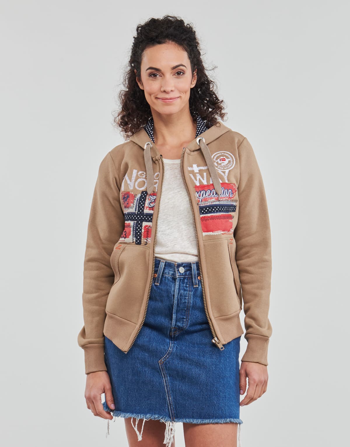 Women's Sweatshirts Geographical Norway Brown