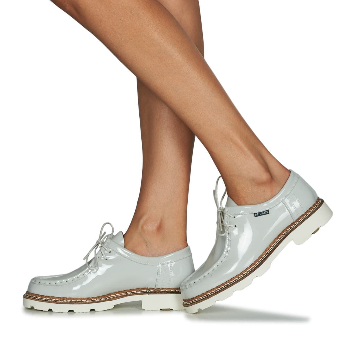 Women's Derby Shoes Pellet White