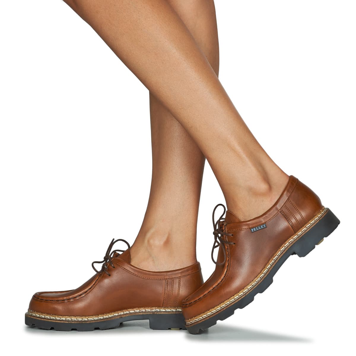 Women's Derby Shoes Pellet Brown