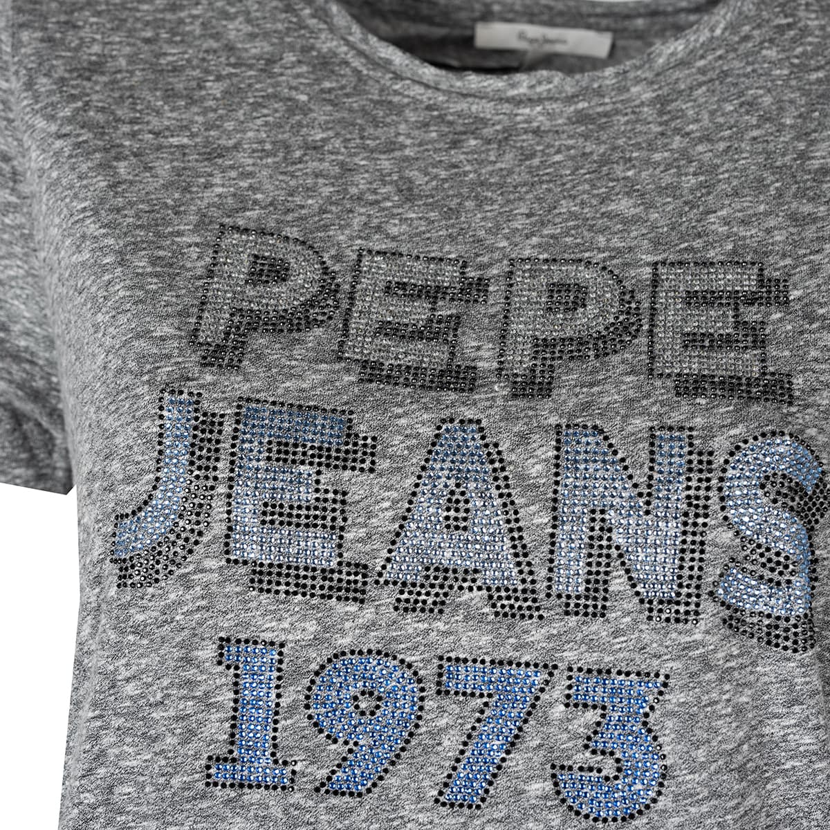 Women's T-Shirts Pepe Jeans Gray