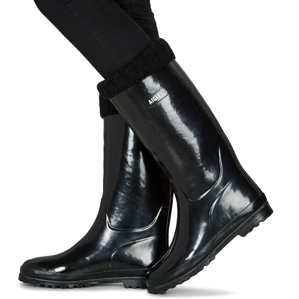 Women's Wellington Boots Aigle Black