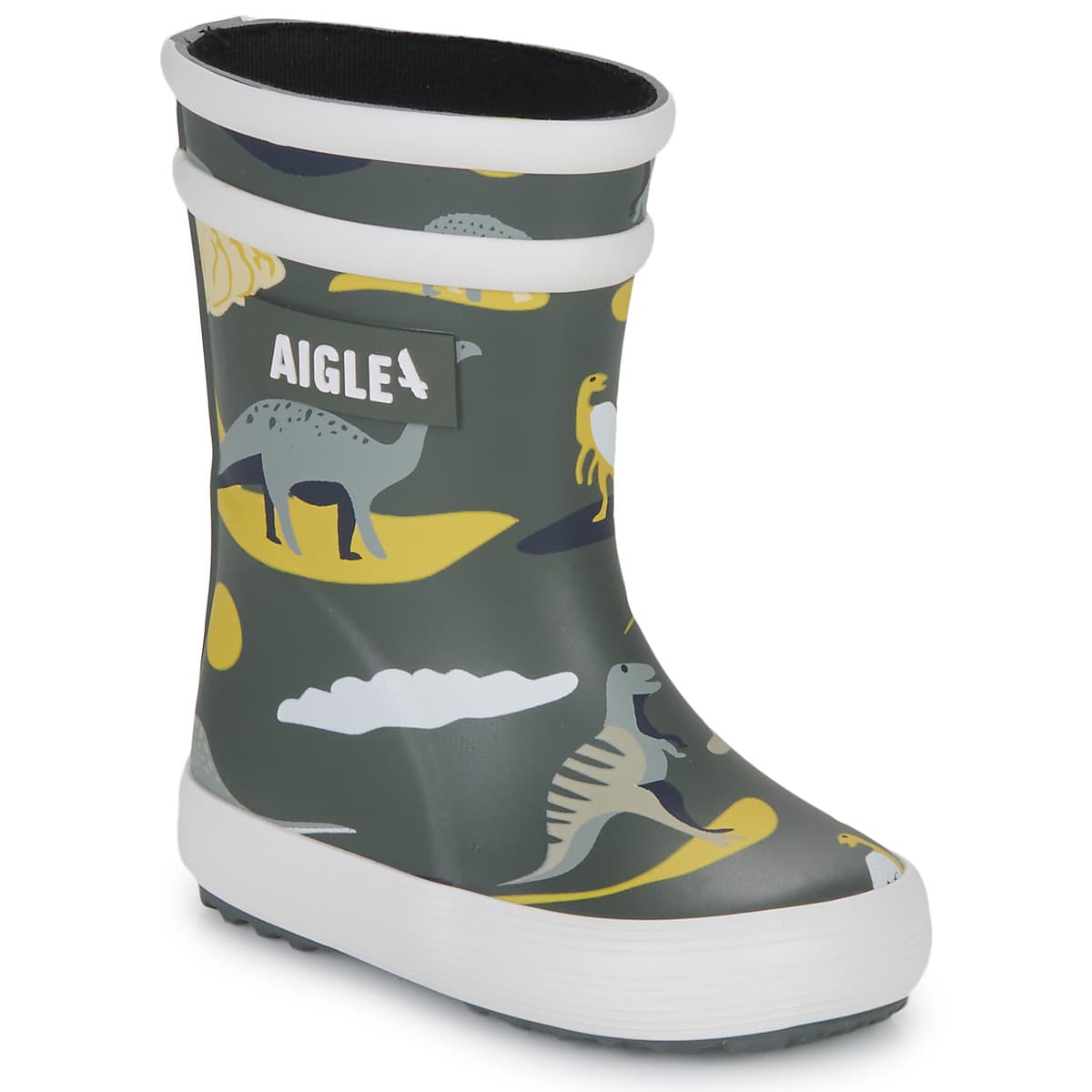 Girls' Wellington Boots Aigle Gray