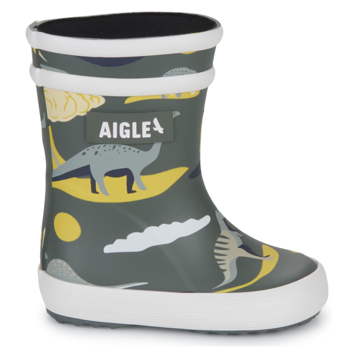 Boys' Wellington Boots Aigle Gray