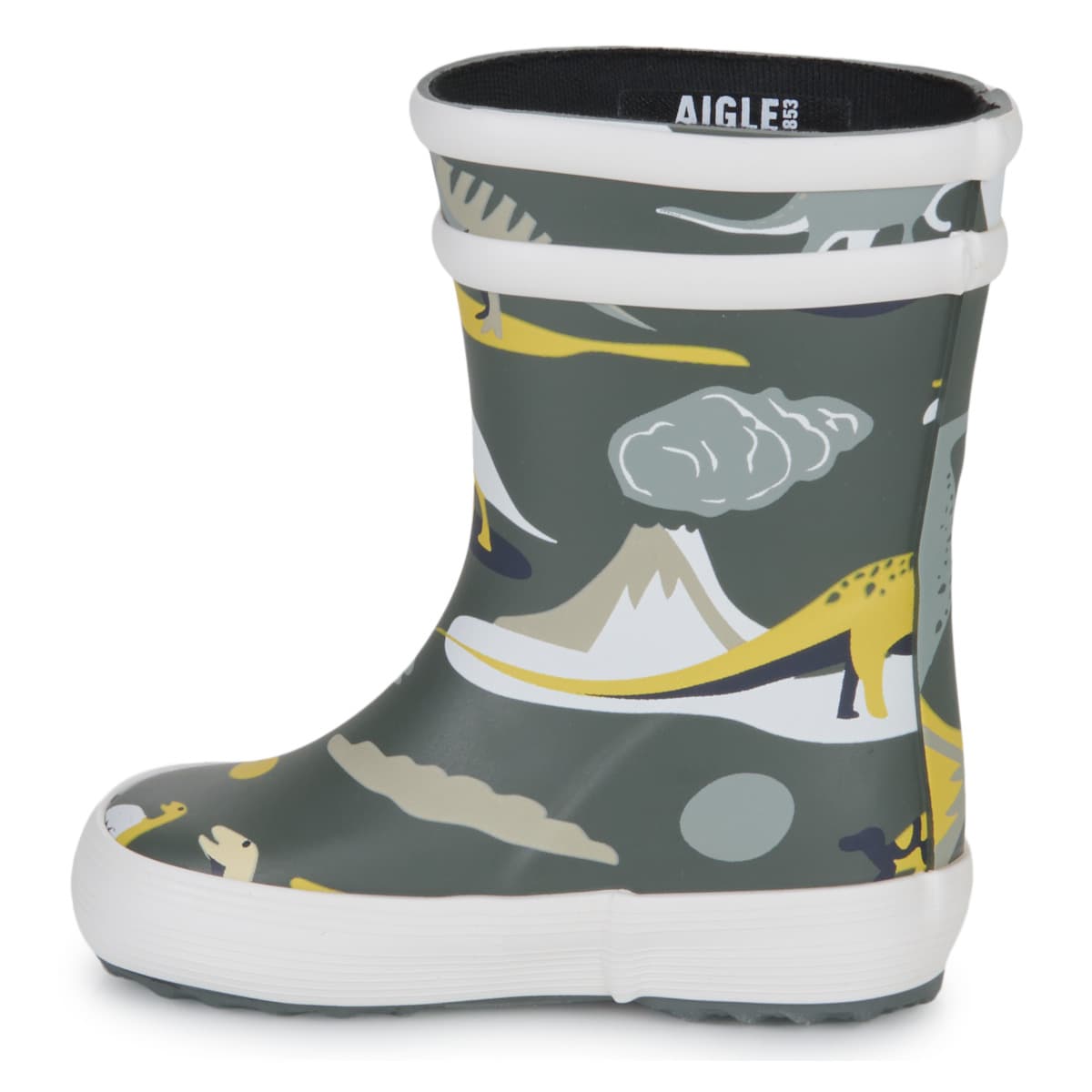 Boys' Wellington Boots Aigle Gray