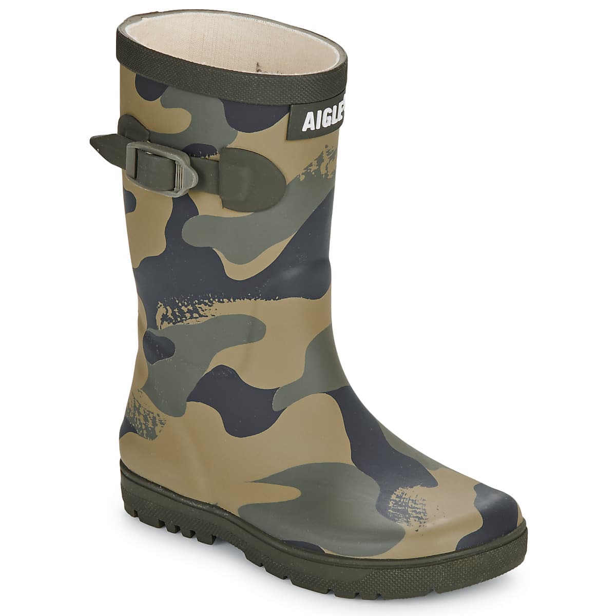 Boys' Wellington Boots Aigle Green