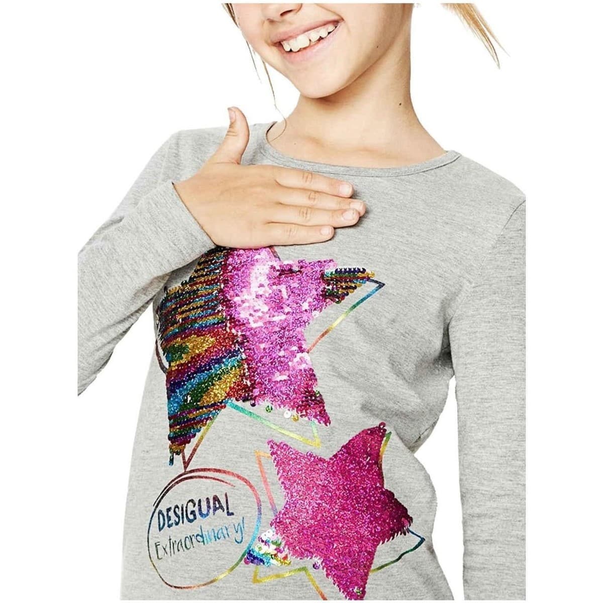 Girls' T-Shirts Desigual Gray